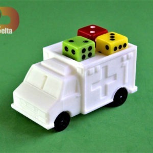 Ambulancias en 3D para juego de mesa Dice Hospital